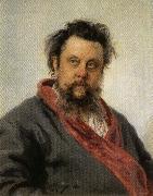 Ilya Repin Portrait of Modest Mussorgsky France oil painting artist